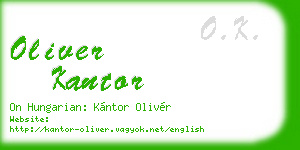 oliver kantor business card