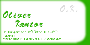 oliver kantor business card